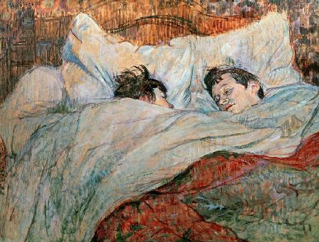 Zwei Mädchen im Bett 1892