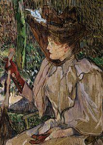 Sitzende Frau mit Handschuhen (Honorine Platzer) 1891