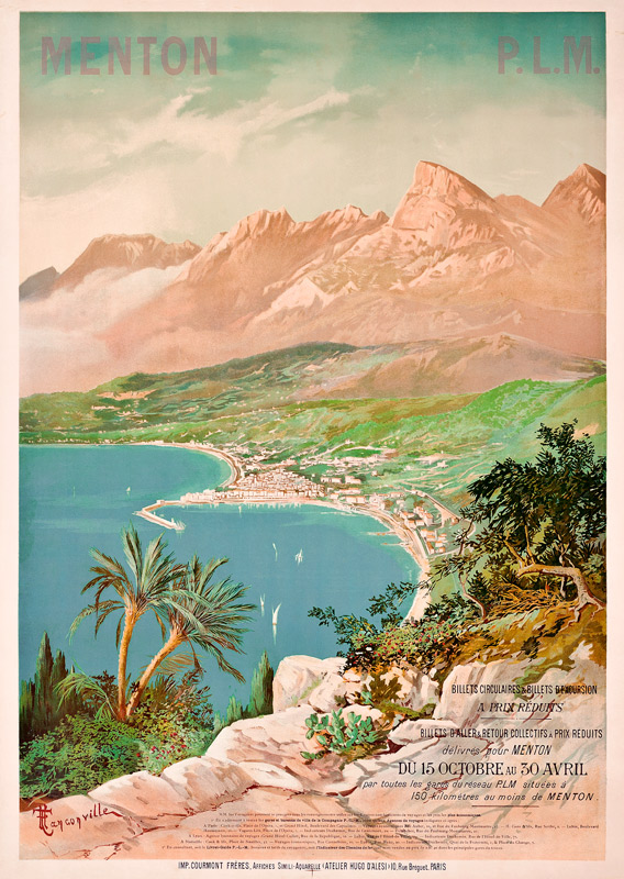 Poster advertising Menton, France von Henri-Garnier Tanconville