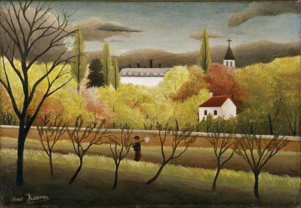 H.Rousseau, Landscape with farmer von Henri Julien Félix Rousseau