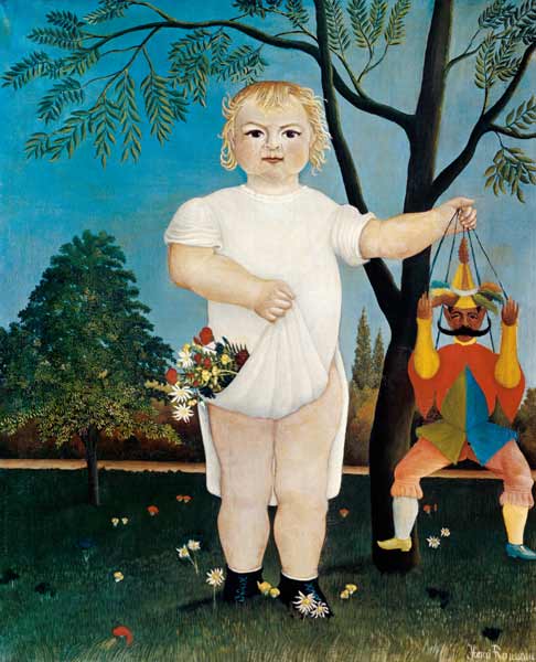 Kind mit Hampelmann von Henri Julien Félix Rousseau
