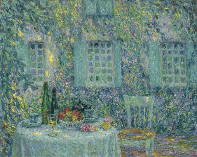 Der Tisch. Die Sonne auf den Blättern, Gerberoy von Henri Le Sidaner