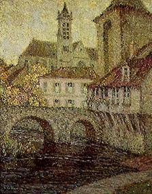 Moret. Brücke, Kirche und Porte de Bourgogne