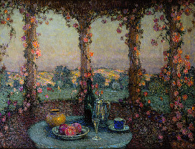 Das Tischlein auf der Terrasse von Henri Le Sidaner