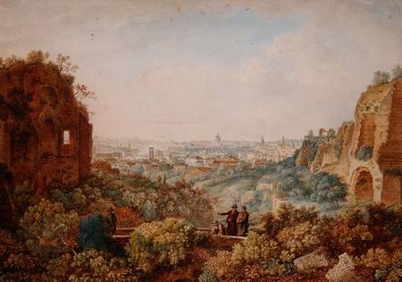 View of Rome from the Palace of the Caesars von Henri L'Eveque