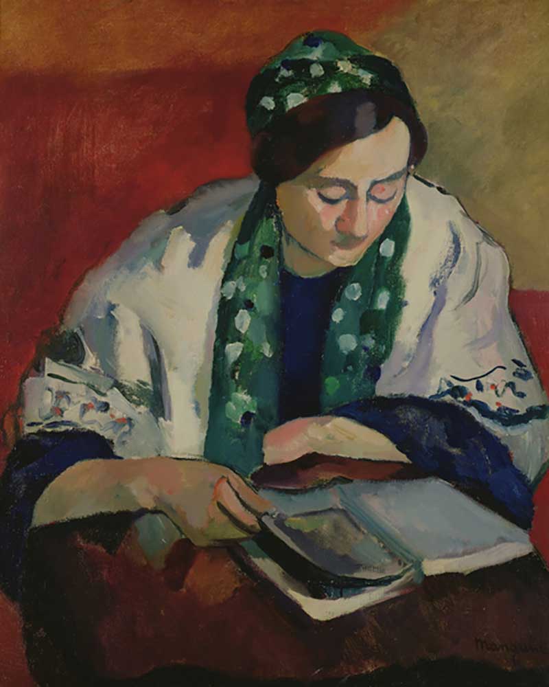 Der Leser in der grünen Haube, 1909 von Henri-Charles Manguin