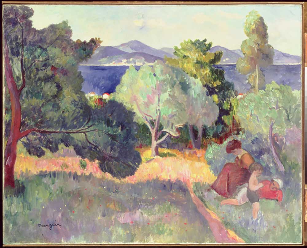 Weg in Saint-Tropez, 1905 von Henri-Charles Manguin