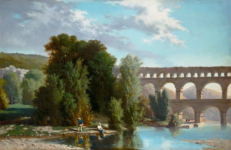 View of the Pont du Gard von Henri Marie Poinsot