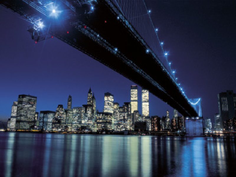 Brooklyn Bridge at Night von Henri Silberman