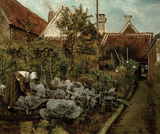 A Flemish Garden von Henri de Braekeleer