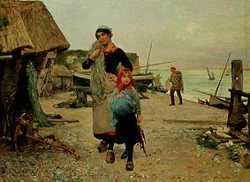 Fischer, mit ihren Netzen nach dem Fang heimkehrend. von Henry Bacon