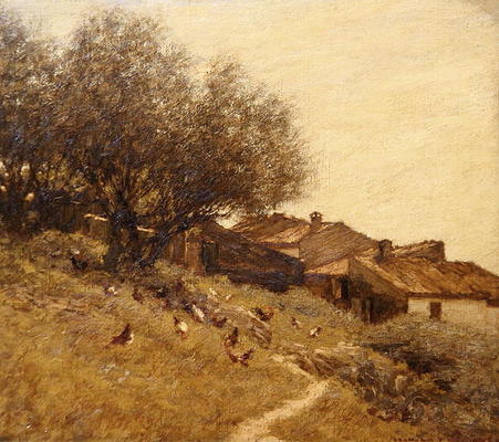 A Hillside Village in Provence (oil on canvas) von Henry Herbert La Thangue