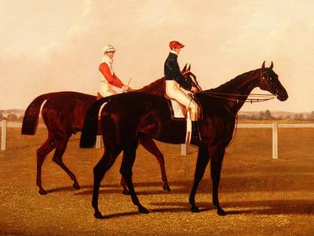 The Racehorses "Charles XII" and "Euclid" with Jockeys Up von Henry Hugh Armstead