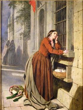Mother Depositing Her Child in the Foundling Hospital in Paris c.1855-60