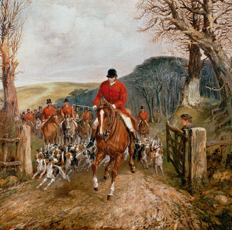 A Hunt Going Through A Gate von Henry Thomas Alken