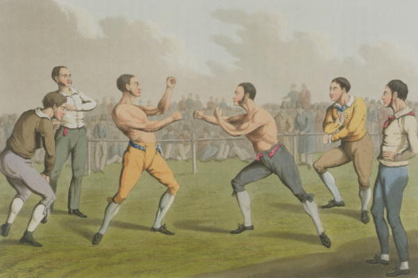 A Prize Fight, aquatinted by I. Clark, pub. by Thomas McLean, 1820 (aquatint) von Henry Thomas Alken