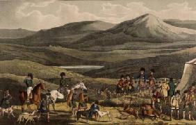 Sporting Meeting in the Highlands, aquatinted by I. Clark, pub. by Thomas McLean, 1820