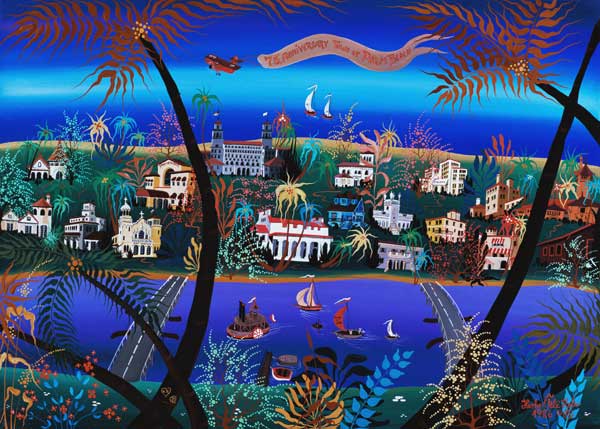 75th Anniversary of Palm Beach, Florida (oil on canvas)  von Herbert  Hofer
