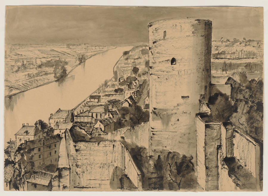 Blick von der Burg Chinon auf die Vienne von Hermann Lismann