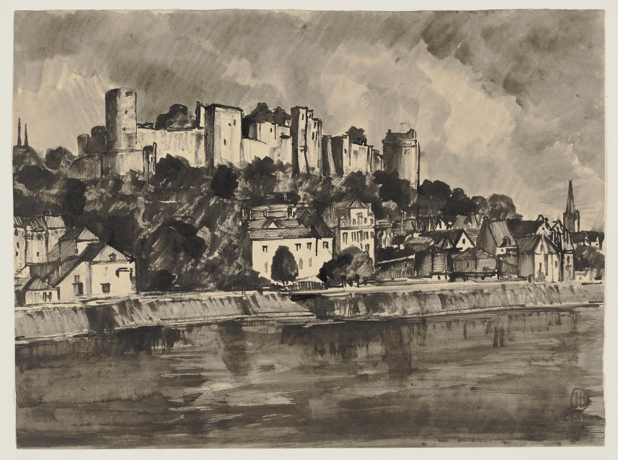 Die Burg Chinon und das Ufer der Vienne von Hermann Lismann