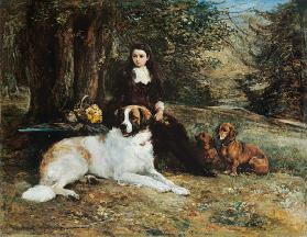 Girl With Dog 1884