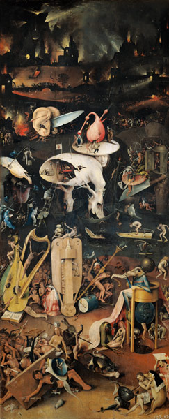 Der Garten der Lüste, rechter Flügel- Die Hölle von Hieronymus Bosch