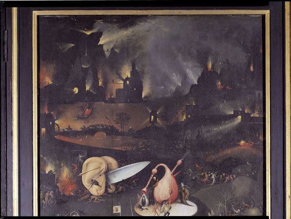 Bosch, Garten der Lüste, Hölle, Ausschn. von Hieronymus Bosch