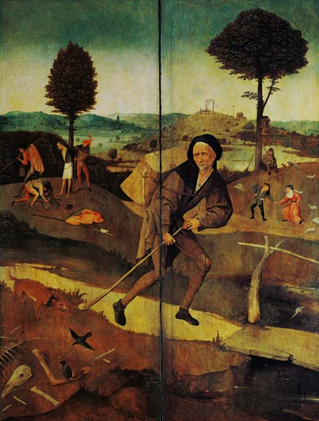 Der verlorene Sohn - Außenflügel zum Heuwagen von Hieronymus Bosch
