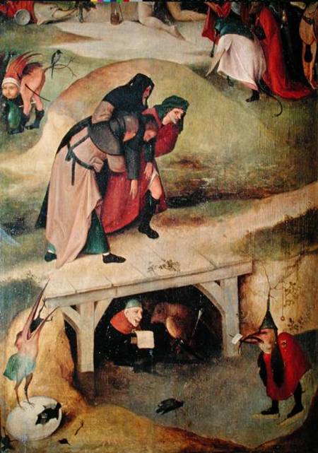 Temptation of St. Anthony, detail from left hand panel of the triptych von Hieronymus Bosch