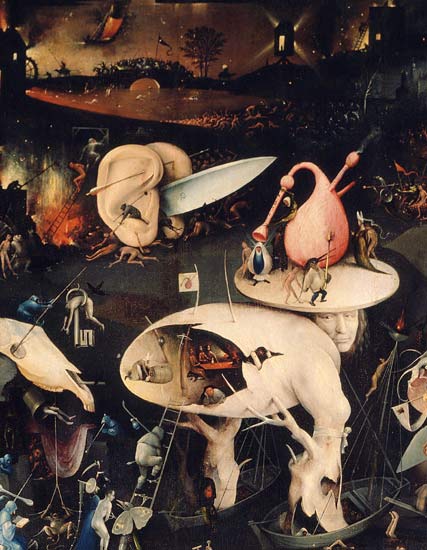 The Garden of Earthly Delights: Hell, right wing of triptych von Hieronymus Bosch