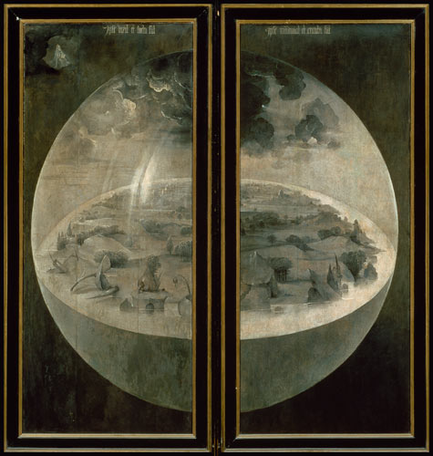 The Creation of the World, closed doors of the triptych 'The Garden of Earthly Delights' von Hieronymus Bosch