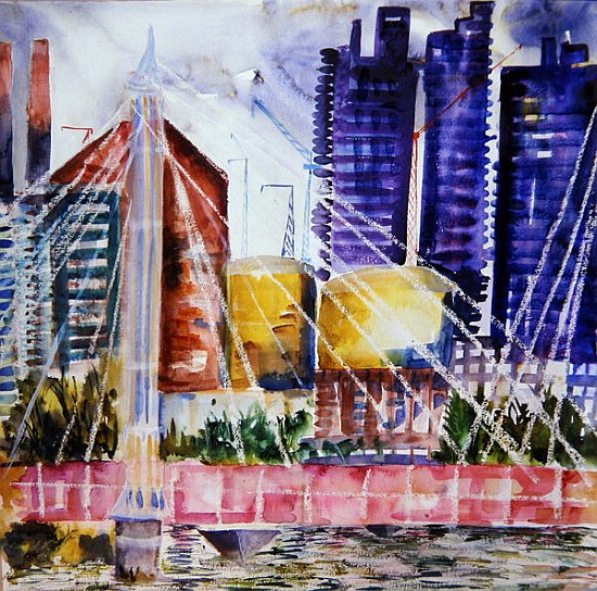 Albert Bridge, 2006 (w/c on paper)  von Hilary  Rosen