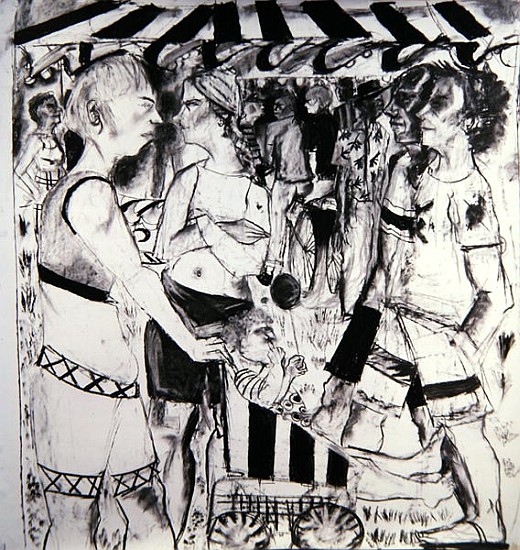 Fair at the Park, 2006 (charcoal on paper)  von Hilary  Rosen