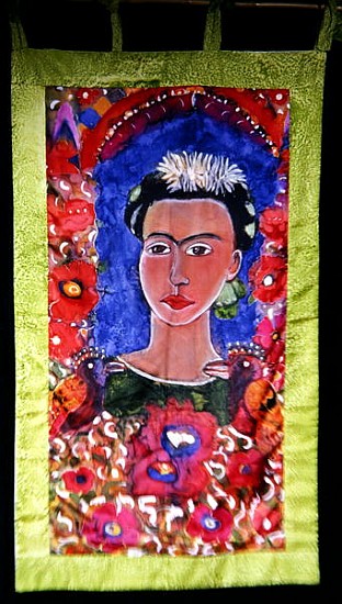 Respects to Frida Kahlo (1910-54) 2005 (dyes on silk)  von Hilary  Simon