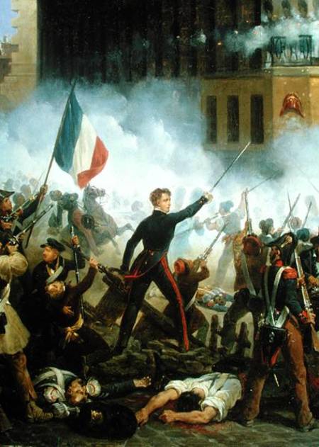 Battle in the Rue de Rohan, 28th July 1830 von Hippolyte Lecomte