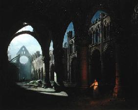 Interior of an Abbey in Ruins 1848