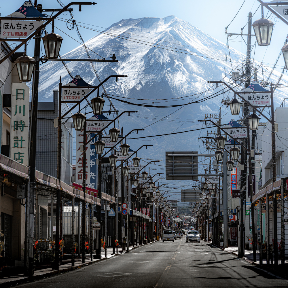 Straße,die zum Berg Fuji führt von まちゅばら/Hiroki Matsubara
