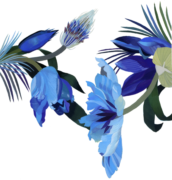 Two blue tulips von Hiroyuki Izutsu