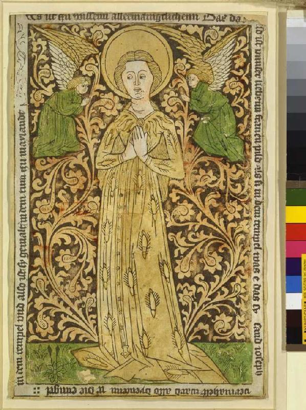 Maria im Ährenkleid. von Holzschnitt
