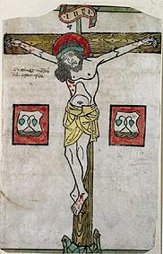 Christus am Kreuz, mit dem Wappen von Tegernsee