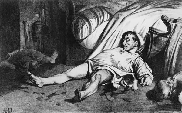 Daumier, Rue Transnonain, 15.4.1834 von Honoré Daumier