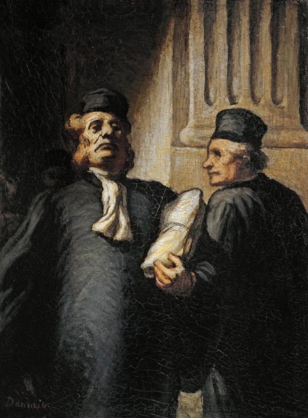 Zwei Advokaten von Honoré Daumier