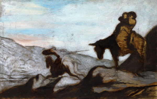Don Quijote und Sancho Panza von Honoré Daumier