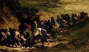 Die Flüchtenden von Honoré Daumier