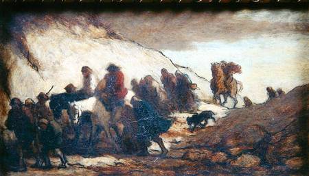 The Fugitives or The Emigrants von Honoré Daumier