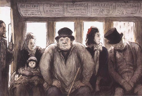 Intérieur d´un omnibus von Honoré Daumier