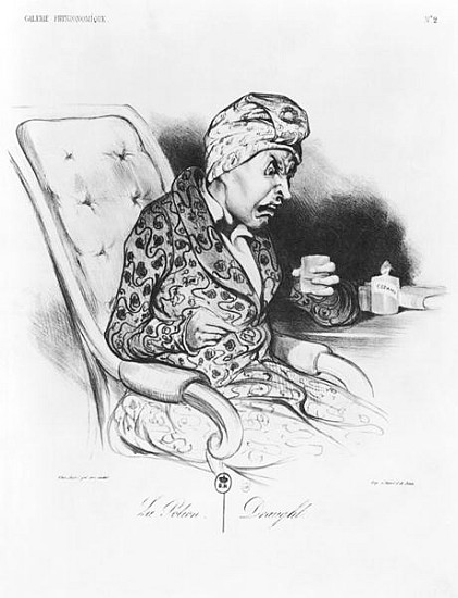 La Potion, Draught, from ''Galerie physionomique'', plate 2 from ''Le Charivari'', 19th November 183 von Honoré Daumier