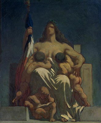 The Republic, 1848 (oil on canvas) von Honoré Daumier