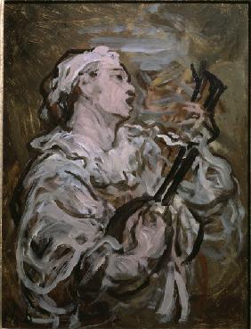 Daumier / Pierrot with Guitar / 1869