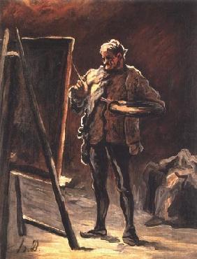 Le Peintre devant son tableau 1870-1875